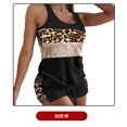 thumbnail image 2 of Qarigey Lady Chándal Kit Sin mangas Moda Sudadera Empalme diario Pantalones cortos con cordón suelto Inicio Yoga Viajes Playa conjuntos de ropa Leopardo METRO Qarigey AP011472-26, 2 of 6