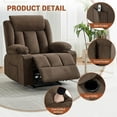 thumbnail image 1 of EDTara Fauteuil Inclinable Pivotant à Bascule, Fauteuil Inclinable Manuel avec Massage, Chauffage et Rangement Latéral pour le Confort et la Détente, 1 of 6