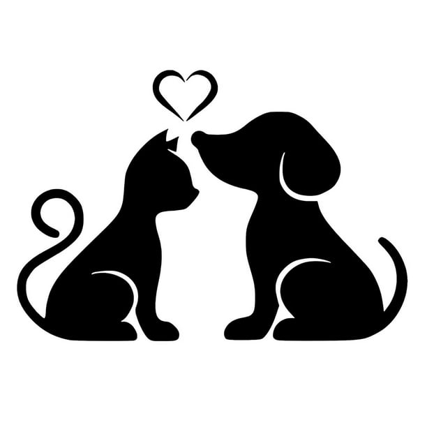 Matsuzay Pegatinas de pared negras de múltiples usos para tienda de mascotas, duraderas, fáciles de instalar, decoraciones encantadoras, Decoración del hogar