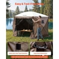 thumbnail image 5 of Canopy Sidewalls, 5.67 x 4.85 ft, Canopy Tent Walls with Waterproof and Sunlight Protection, 1 Zippered Door & 2 Windows Design for Outdoor Event Tents, Vendor Booths (6 Sidewalls Only, Brown), 5 of 8