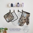 thumbnail image 5 of 5-Piece Kitchen Apron Set with Heat-Resistant Gloves & Insulation Mats for Cooking, Baking, BBQ Easter Bunny Wooden Figurine, 5 of 6