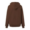 thumbnail image 5 of Puliio Womens Hoodies Casual Solid Color Basic Pullover Sweatshirt With Pocket Soft Comfy Long Sleeve Hooded Everyday Wear All Season Jacket Capped Tops, 5 of 6