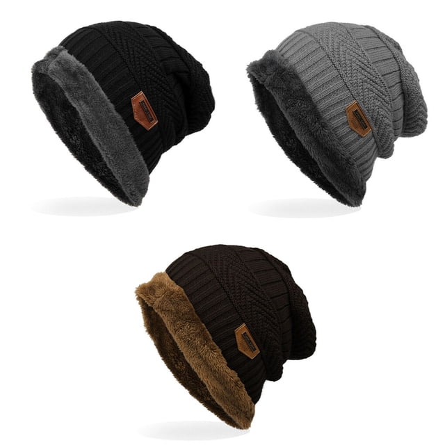 Foreign Trade Labeling Knitted Cap Loose Thread Velvet Wool Cap Winter Outdoor Ski Cap