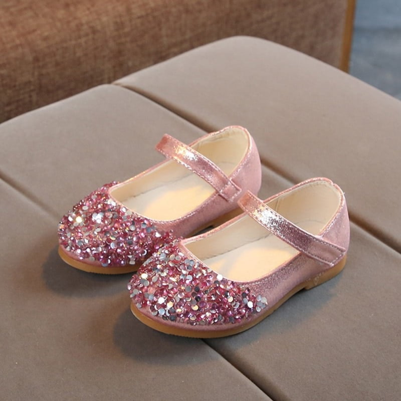 Fashion Girl Princess Shoes for Kids Flats Baby Toddler Dance Wedding Shoes Size 