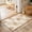 Beige, variant on Purple Leaf Washable Small Entryway Area Rugs 2'x3', Modern Purple Palm Leaf Monstera Washable Throw Rug Non-Slip Sturdy Edge Binding Carpet for Front Door Floor Room Entry
