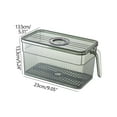 thumbnail image 2 of Food Storage Container with Date Tracker | 3L Refrigerator Organizer Box | Built-in Drain Board for Fruits & Vegetables | Clear Plastic with Lid | Stackable Design, 2 of 3
