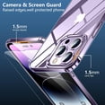 thumbnail image 3 of Heavy Duty Transparent Phone Case Designed for Apple iPhone 14 Pro Clear Case with 2 Screen Protector and 2 Camera Lens, Shockproof Dropproof Slim Clear Case for Apple iPhone 14 Pro, 3 of 7