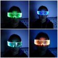 thumbnail image 2 of ~ 8 piezas de gafas luminosas, gafas LED, cable EL, luz de neón, visera, gafas para fiesta, decoloración colorida, 2 of 5