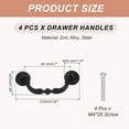 thumbnail image 2 of Hole Center Drop Bail Pull Handles 4.84x1.85", 2 Pcs Drawer Handles with Screws for Cabinet Wooden Box, Black, 2 of 7