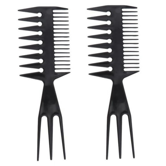 2x 3 Ways Hairdressing Hair Styling Comb Pick Hair Afro Wide Tooth Comb Hair Brush