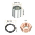 thumbnail image 2 of Uxcell Skateboard Truck Hardware Kit, Skateboard Truck Lock Nuts Axle Washers Spacer Speed Rings Set, Silver Black Brown, 2 of 5