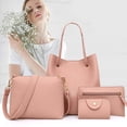 thumbnail image 2 of KMYY 4 Pcs Women Lychee Texture Tote Crossbody Shoulder Bag Clutch Card Holder, 2 of 8