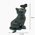 thumbnail image 2 of DSstyles Curiosity Cat Butterfly Garden Statue Decor Cute Cat Sculpture Outdoor Animal Figurines Ornaments for Yard Lawn Porch, 2 of 6