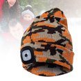 thumbnail image 2 of Unisex Winter LED Light Luminous Warm Knitted Hat Outdoor Camping Head Lamp Cap, 2 of 8