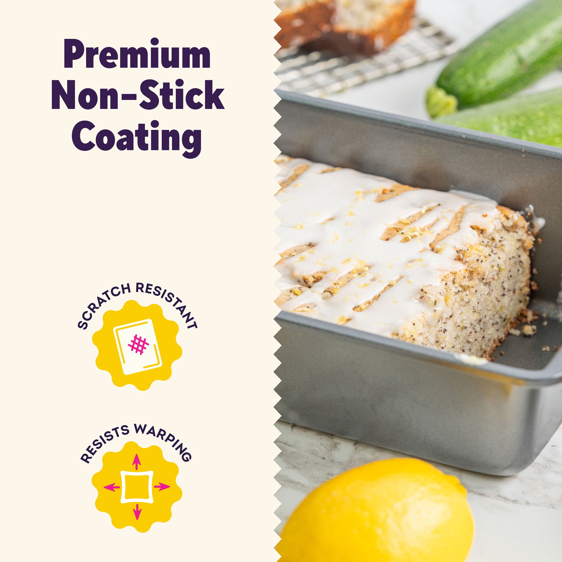 Wilton Premium Non-Stick Baking Bread Loaf Pan 9x5 Meatloaf & Banana Bread, Packaging May Vary