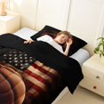 thumbnail image 3 of Manfei Basketball Twin Comforter Sets,Sports Theme Bedding Set,Us Flag Decor,Black Reversible,2 Pieces,1 Comforter and 1 Pillowcase, 3 of 7