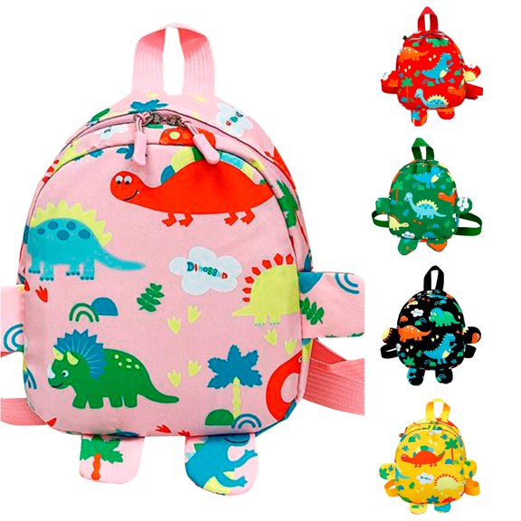 HNMKIU Kindergarten Schoolbag Children Cartoon Dinosaur Boys Girls Outdoor Lightweight Backpack Bag ,Pink