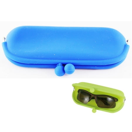 Blue Colored Silicone Eyeglass Case