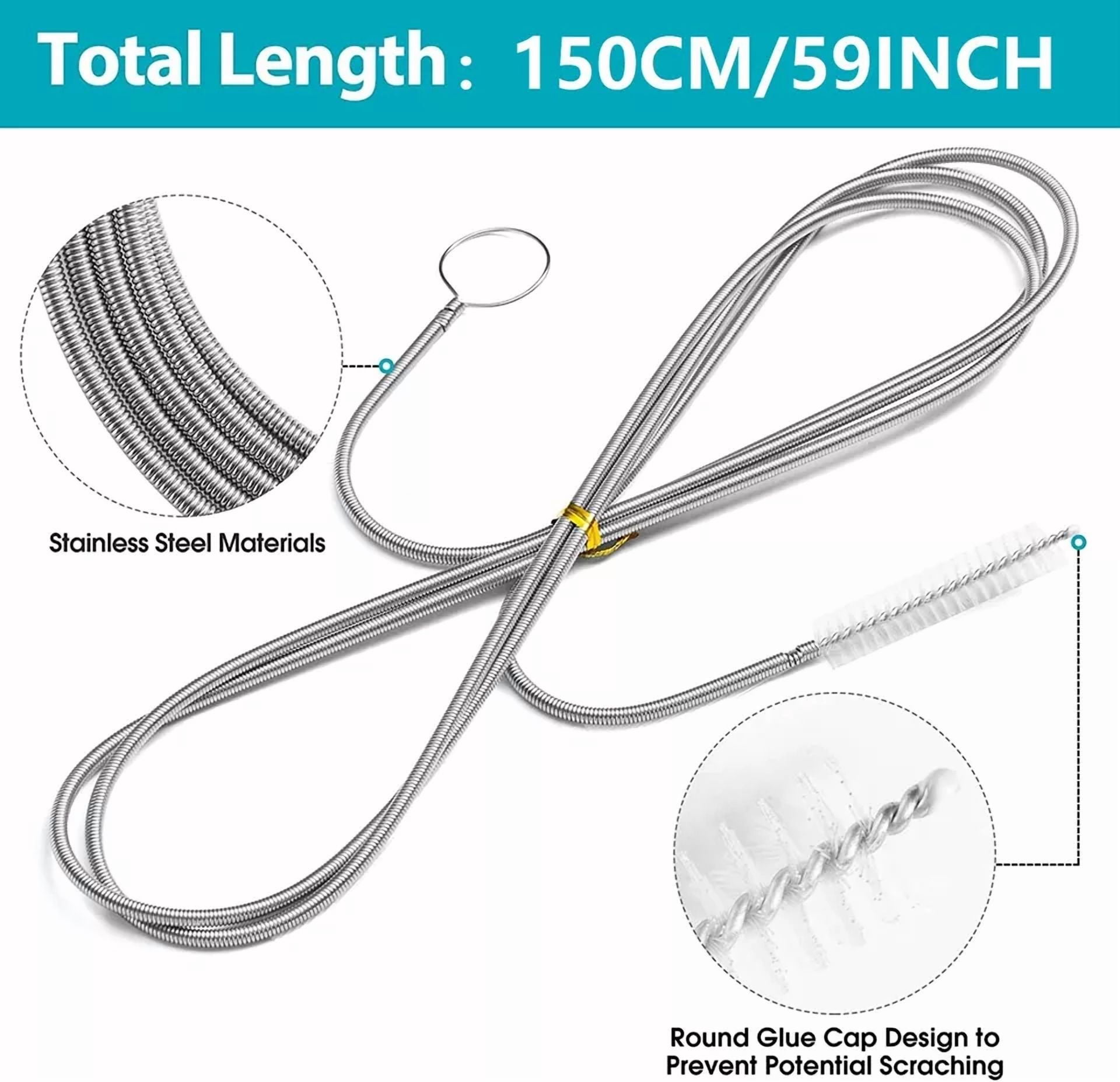 3Pcs Drain Brush Flexible Feeding Tube Brush Slim Cleaning Brush Hose Pipe Brush