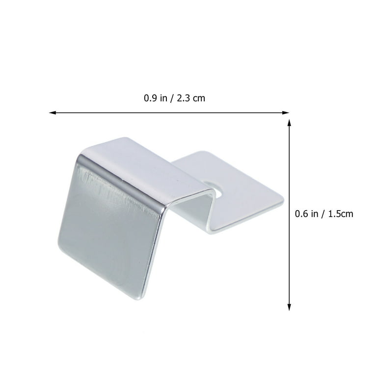 20 Pcs Support Frame Fish Tank Cover Holders Aquarium Lid Racks Stainless Steel Glass, Size: 2.3X1.5X0.1CM, Silver