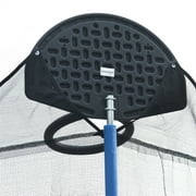 Upgraded 14FT Trampoline for Kids Teens Adults, Recreational Trampoline with Safety Enclosure Net, Basketball Hoop and Non-slip Ladder, Combo Bounce Outdoor Trampoline, Blue