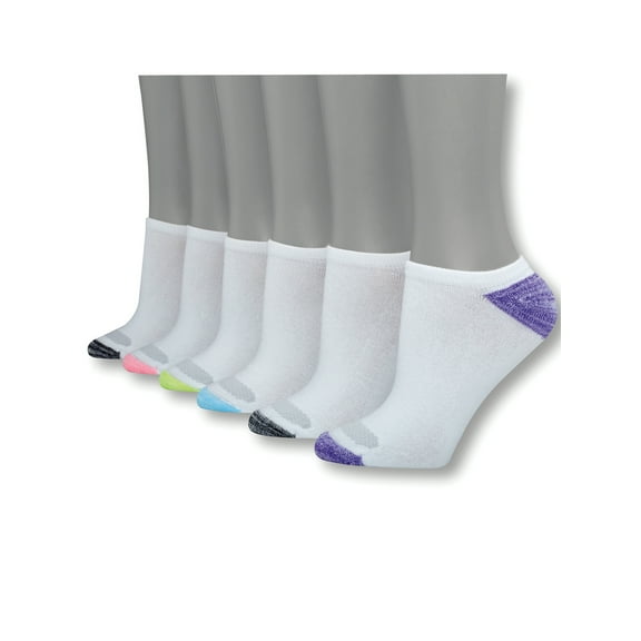 Women's Cool Comfort No Show Socks Extended, 6 pack