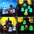 thumbnail image 2 of 16 pcs Luminous Resin Mini Ghost Figurines, Glow in The Dark Tiny Plastic Ghosts Miniature Halloween Figures to Hide, 2 of 6
