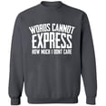 thumbnail image 2 of OXI Crewneck Sweatshirt - Woros Cannot Express, Basic Casual Sweatshirts for Men's and Women Fleece Sweatshirt Long Sleeve - Charcoal X-Large, 2 of 2