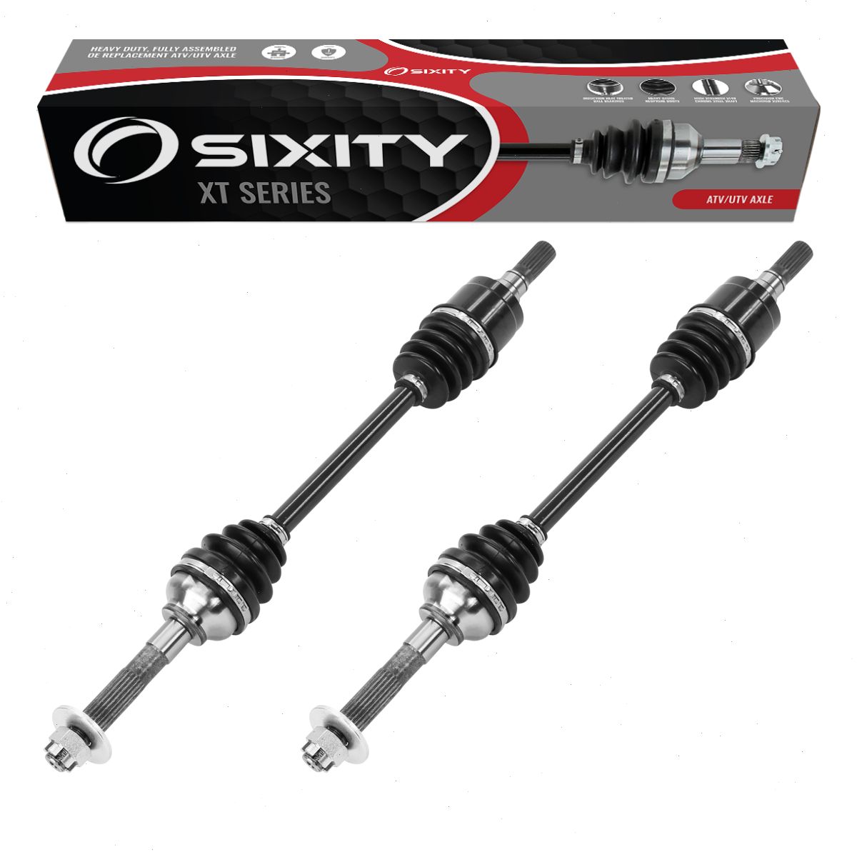 2 pc Sixity XT Front Left Right Axles compatible with Kubota RTVX1100C