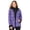 Dark Violet Houndstooth, variant on Women's Plus Size Petite Printed Fleece Coat With Sherpa Lining