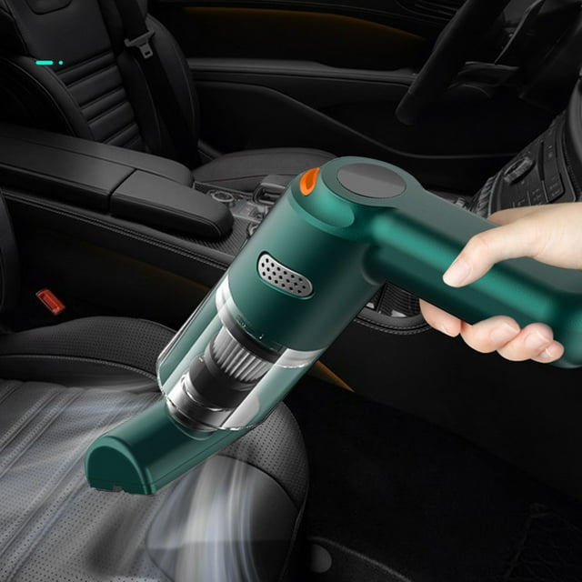 Fiudx Aspiradora para Coche, Potente Succión de 10000 Pa, Recargable Por Usb, Tamaño Mini para Rincones y Teclados, Ligera E Inalámbrica, para Uso Doméstico y En Coche, 17,5 X 14,5 X 6 Cm.