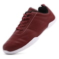 thumbnail image 3 of Girls Cheerleading Shoes Lightweight Non-Slip Athletic Sneakers for Youth, Breathable Training Dance Tumbling Shoes for Cheer Practice and Competition, White Red Blue, 3 of 7