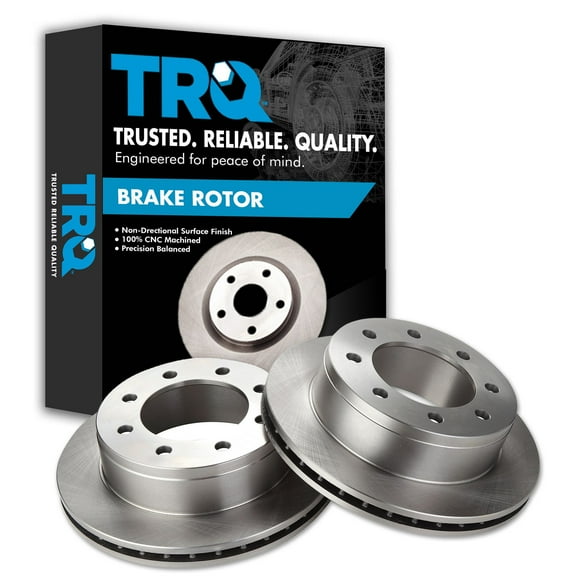 TRQ Rear Disc Brake Rotor Pair Set for GMC Chevy Van Pickup Truck