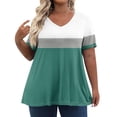 thumbnail image 2 of ADSSDQ Summer Plus Size Blouse Shirts Dressy Casual V-Neck Short Sleeve Concert Tops For Women Geometric Western Graphic Tees Cute Trendy Spring Clothes 2024 Fall Fashion Light Gray 5XL, 2 of 7