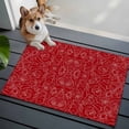 thumbnail image 3 of 2x3 Ft Entryway Area Rug, Valentine's Day Kitchen Rug Runner Washable Floor Mat, Red Roses Romantic Flowers Abstract Floral Non Slip Indoor Door Mat Throw Carpet for Bathroom Living Room Bedroom, 3 of 8