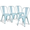 thumbnail image 7 of CL.HPAHKL Dining Chairs Set of 4, Metal Kitchen Chairs 330LBS Weight Capacity, Stackable Indoor Outdoor Chairs for Kitchen Dining Room Café Restaurant Bistro Patio Bar Chairs, Blue, 7 of 7