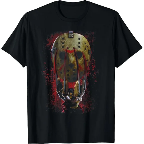 Hot Trending T-Shirt With Freddy Vs Jason Mask And Claws Design Preview Only