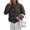 Dark Grey, variant on Women's Faux Fur Coat Fall Fuzzy Fleece Button up Shearling Cropped Jackets Winter Trendy Outerwear
