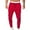 Red, variant on IROINNID Men's Pants Relaxed Patchwork Pockets Fitness Sport Pants Solid Color Elastic Waist Pants