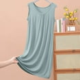 thumbnail image 2 of Admvng Sleeveless Nightgown for Women Plus Size Soft Loose Crew Neck Sleep Tank Dress Comfy Night Gowns Clearance, 2 of 6