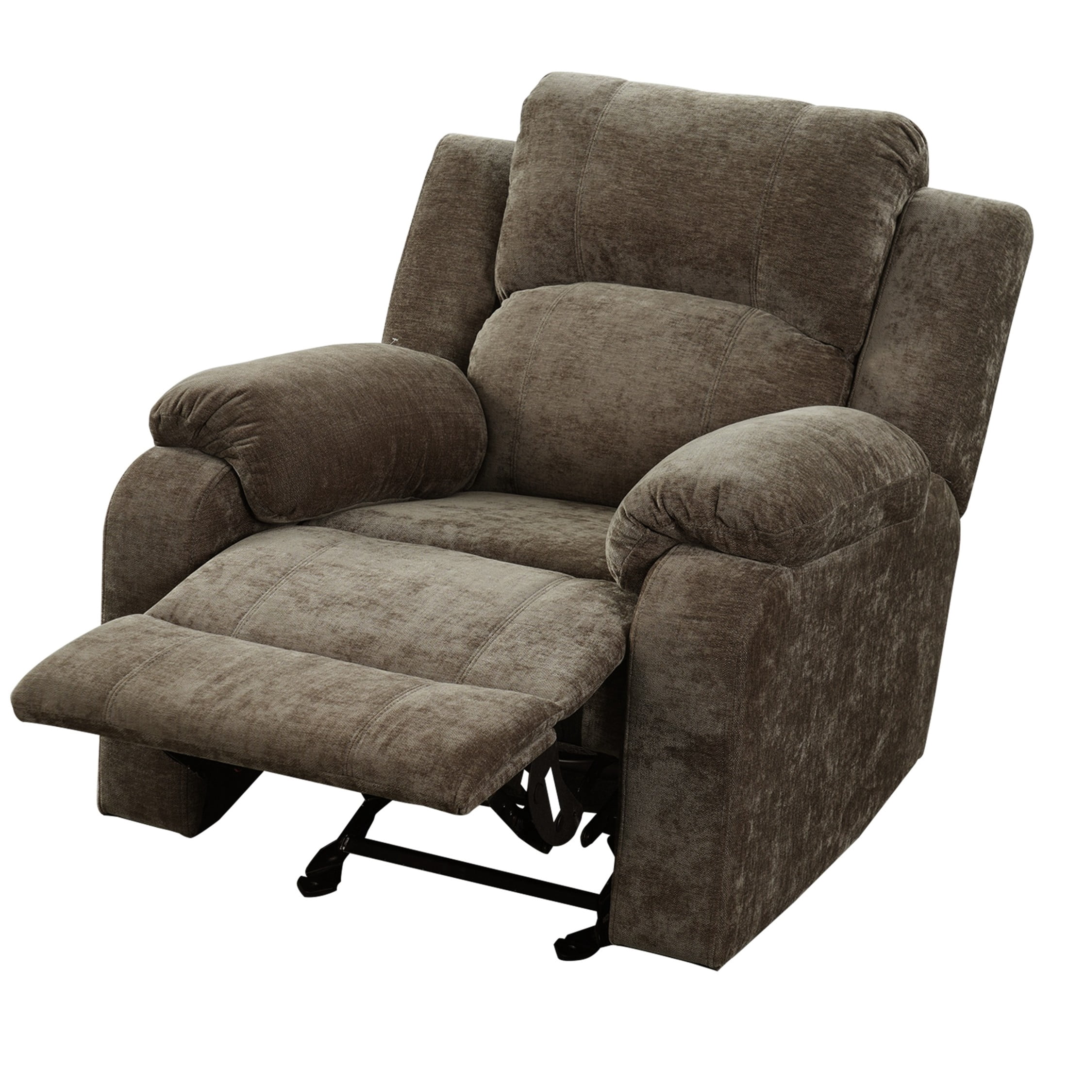 Christopher Knight Home Manual Recliner Chair with 3-Position Adjustable Backrest, Chenille Upholstery, Brown