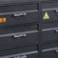 thumbnail image 2 of Benjara Dresser with 6 Metal Drawers and Container Style, Gray, 2 of 5