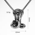 thumbnail image 2 of Collier Pendentif Animal Vipère Cobra Gothique Rétro pour Hommes Mode Punk Biker Hip Hop Rock Bijoux, 2 of 6