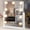 9 Bulbs, variant on 360° Rotating Lighted Makeup Mirror with 5X Magnification, 3 Color Modes, 12 Dimmable Bulbs, Smart Touch Control