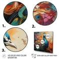 thumbnail image 3 of Designart "Expressionist Portrait of a Peacock I" Animals Wall Decor, 3 of 5