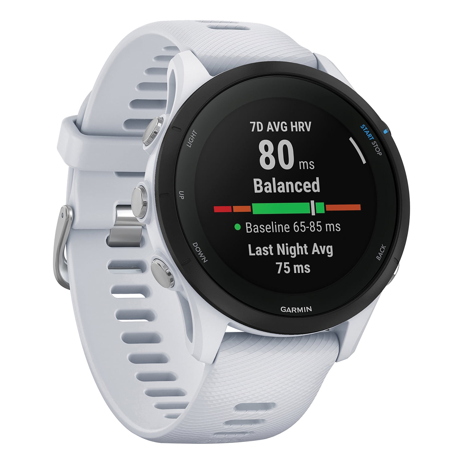 Garmin Forerunner 255 Music, GPS Running Smartwatch with Music, Advanced Insights, Long-Lasting Battery, White
