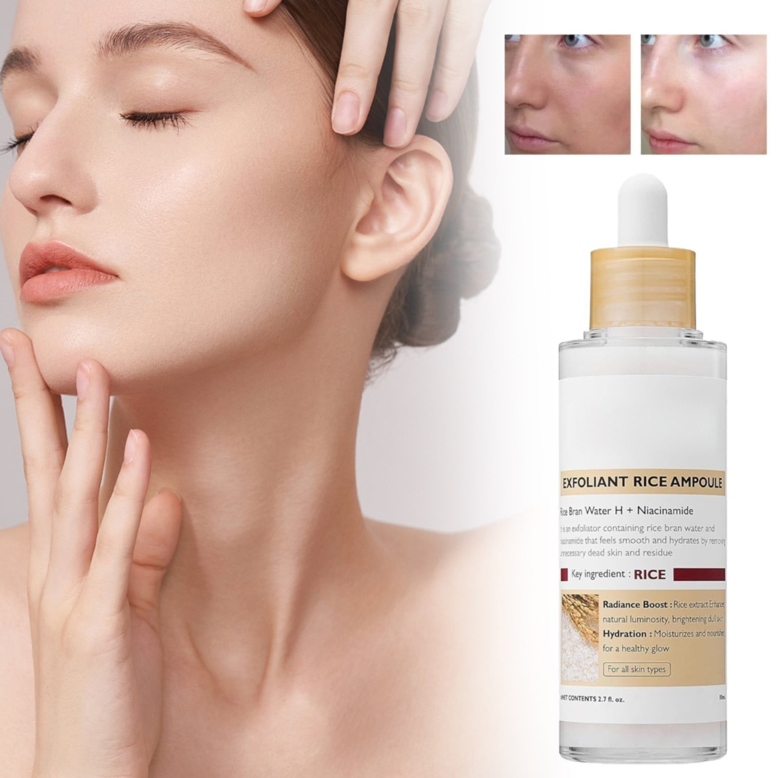Dr Melaxin,Peel Shot Glow White Rice Peeling Ampoule,Soft Exfoliating Face and Body Scrub,Dead Skin Cells Remover,for All Skin Types,80ml - Walmart.ca
