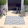 thumbnail image 2 of Light Blue Christmas Snowman and Tree Flannel Non Slip Door Rugs,Washable Door Mats Indoor,Decorative Door Mats,Dirt-Resistant and Absorbent Doormat for Entrance,Bedroom,Kitchen,Bathroom,23.5"x16", 2 of 5