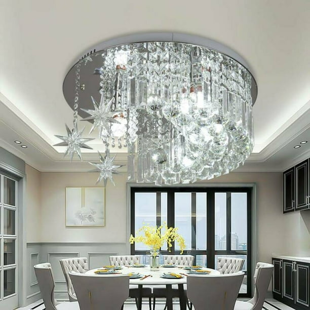 Datingday New K9 Crystal Moon Star Light Led Modern Ceiling Lamp Chandelier For Dining Room Bathroom Bedroom Living Com Datingday New K9 Crystal Moon Star, Bathroom Chandelier Lamp