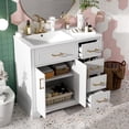 thumbnail image 1 of Bathroom Vanity Combo with Ceramic sink, Luxurious Space-Saving Vanity - 2 Soft-Close Doors, 1 of 9
